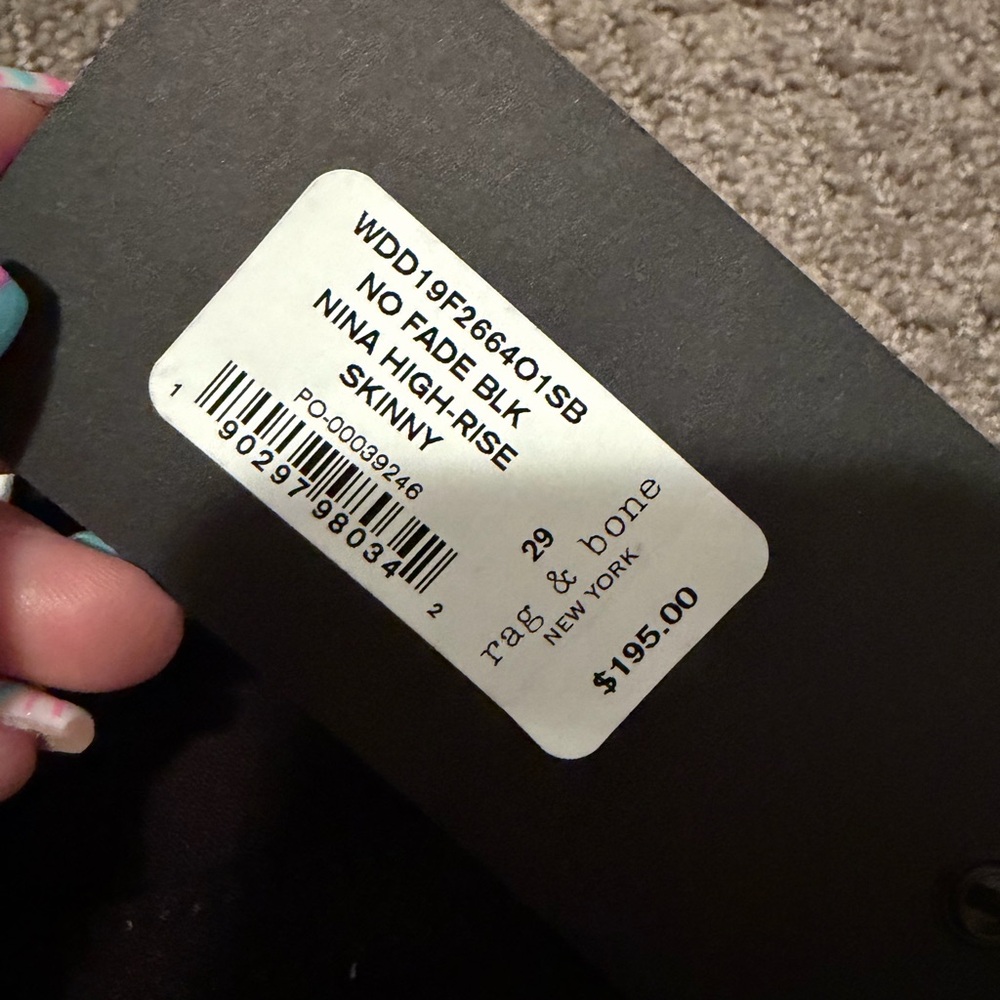 rag & bone High-Rise Skinny Jeans in Black - Picture 11 of 11